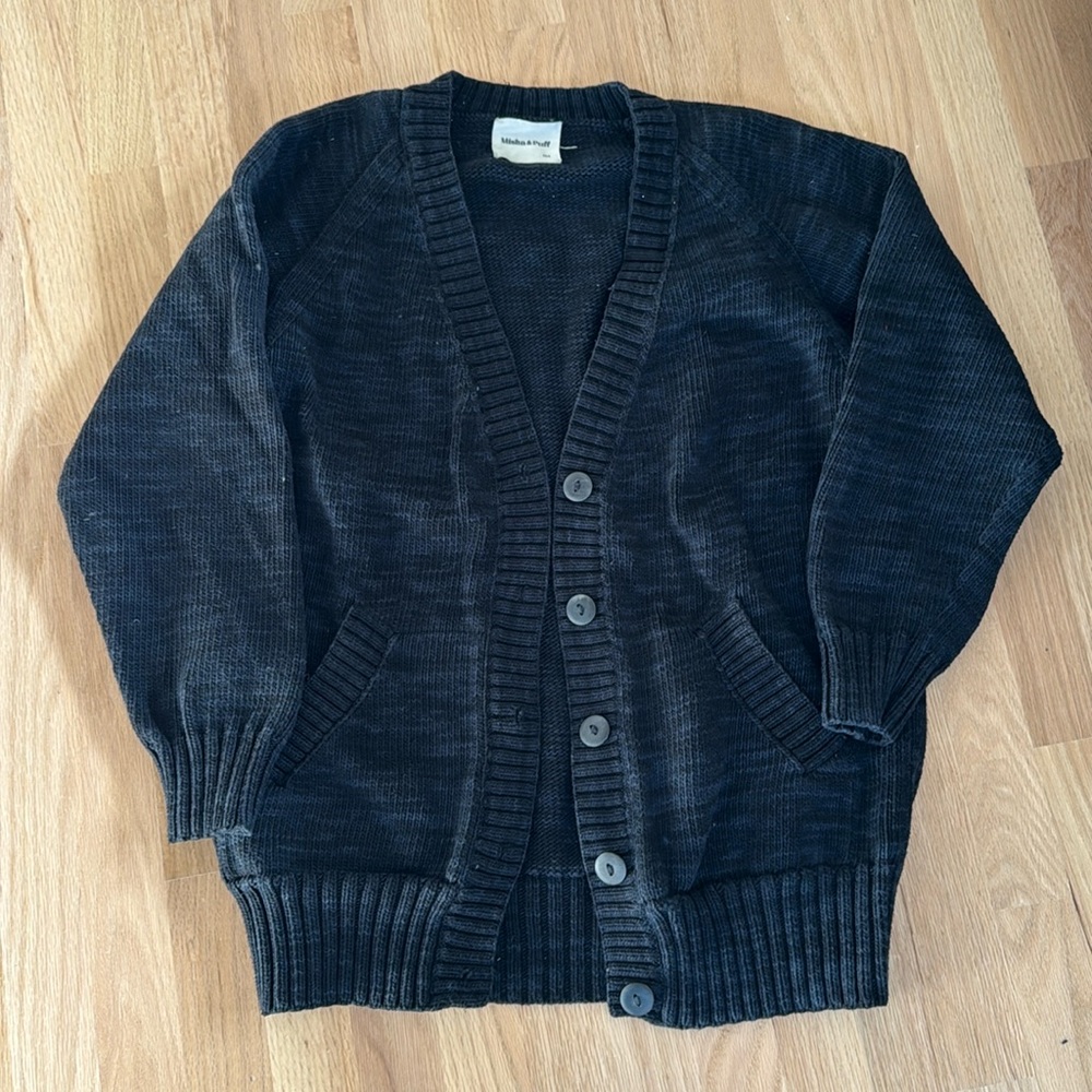 Long pima cotton cardigan